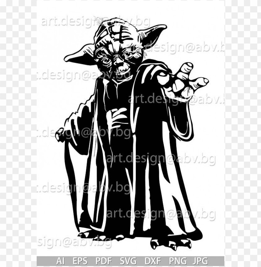 Download Yoda Png Black And White S Clipart Png Photo Toppng