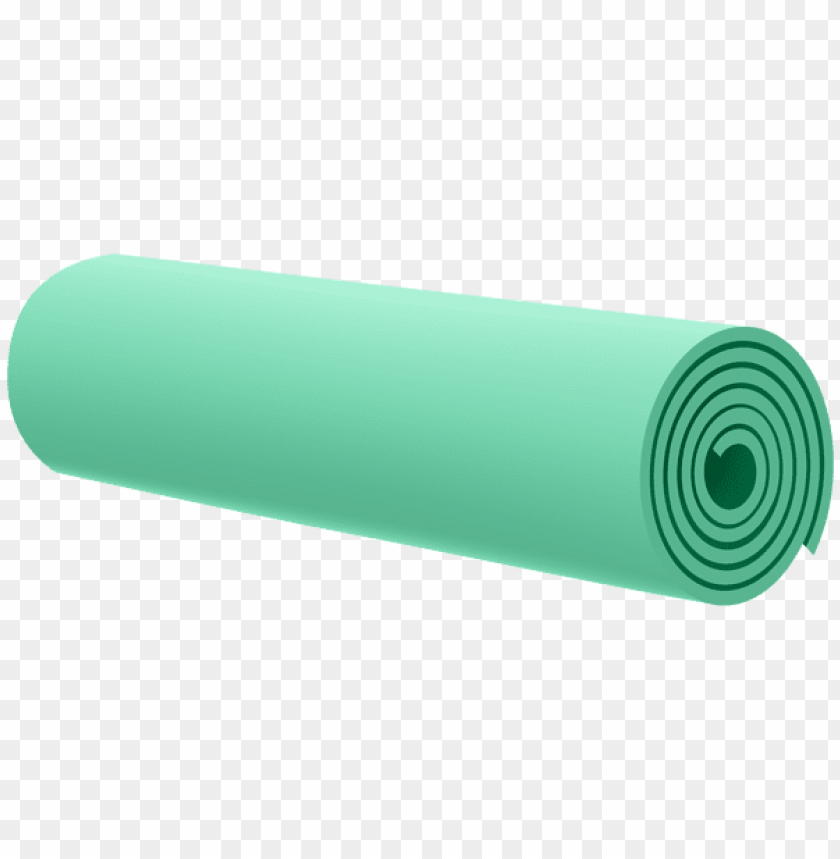 Standard Green Yoga Mat PNG Transparent Background