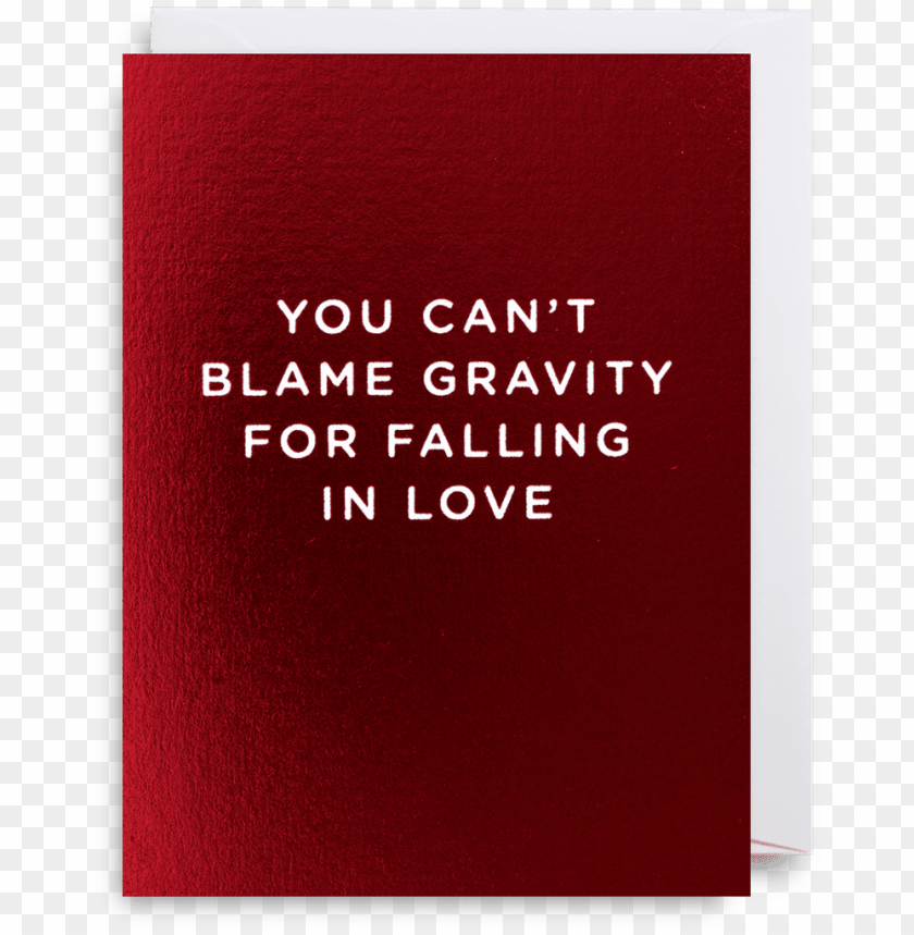 you cant blame gravity for falling in love mini card book cover PNG transparent with Clear Background ID 227403