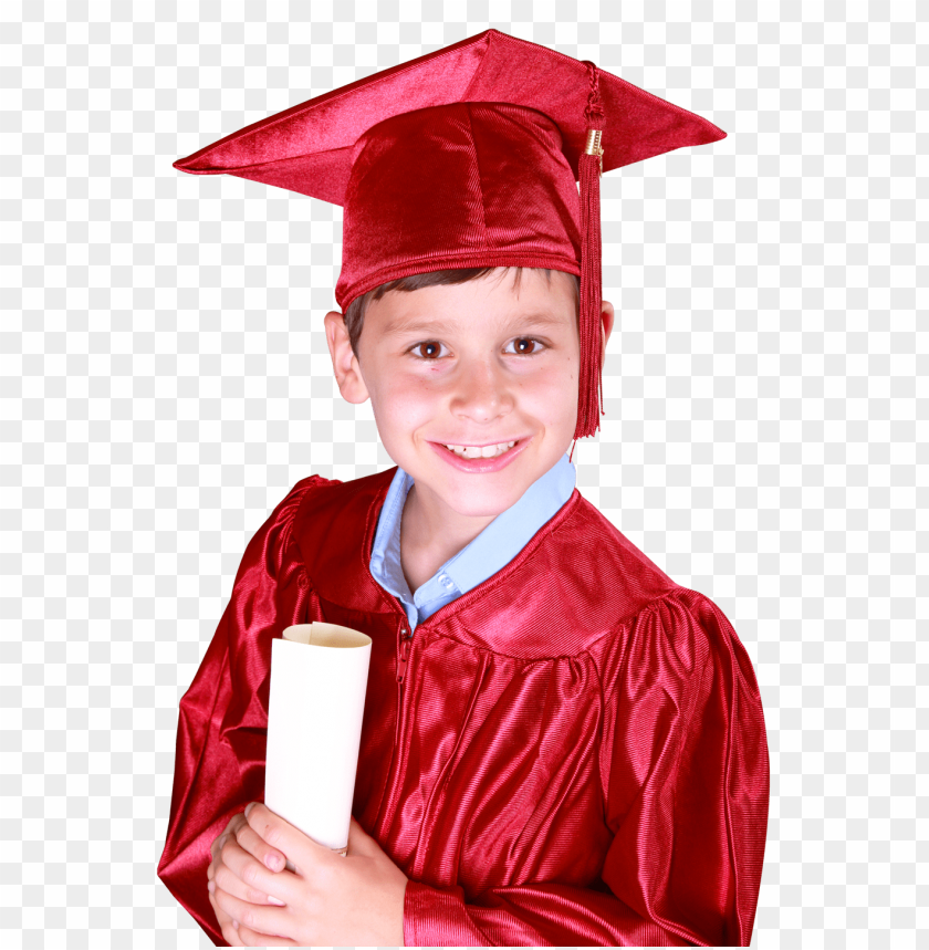 Young Boy Wearing Red Graduation Gown png - Free PNG Images@toppng.com