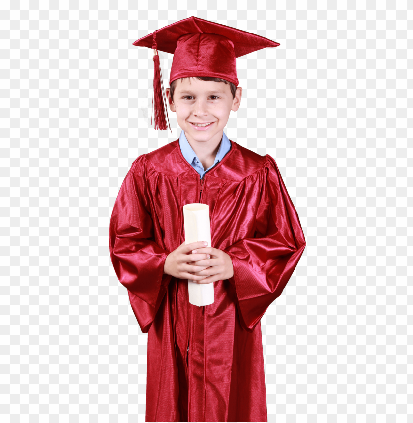 graduation red gown