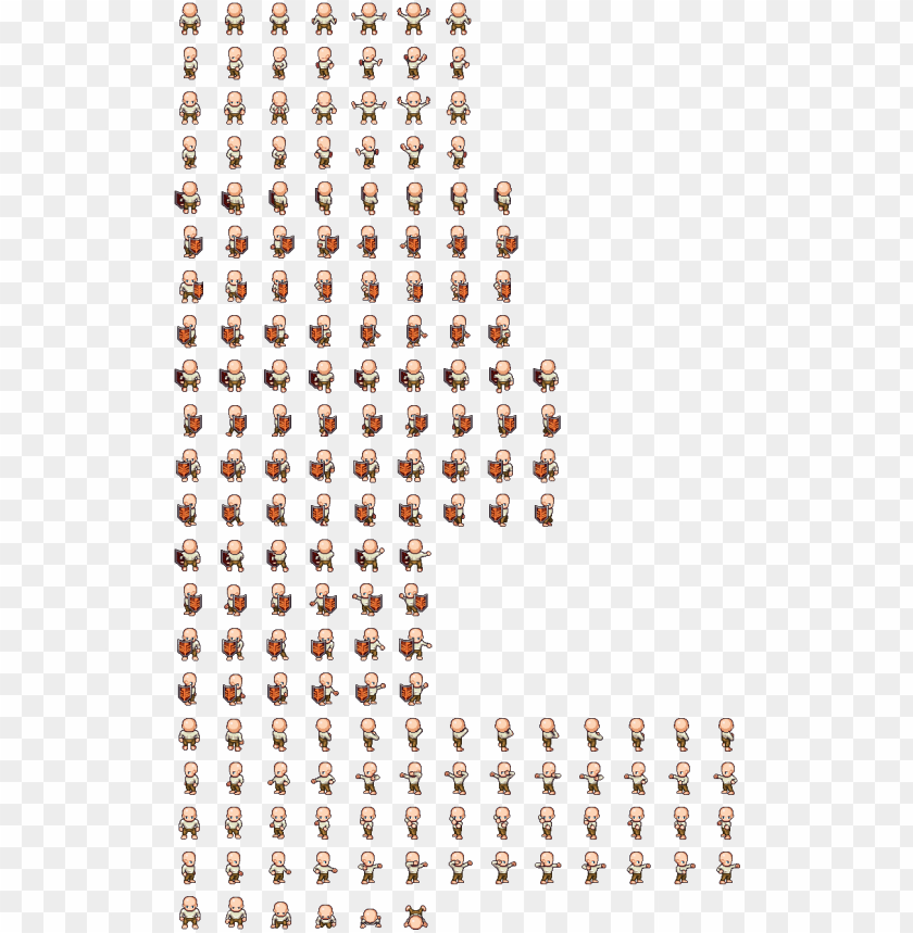 Your Image Pixel Art Character Sprite Sheet PNG Transparent With 