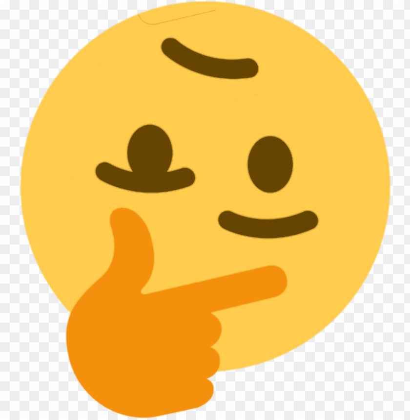 Youthinkwrong Thinking Face Emoji Meme Png Image With - roblox madwithjoy discord emoji face with tears of joy emoji png