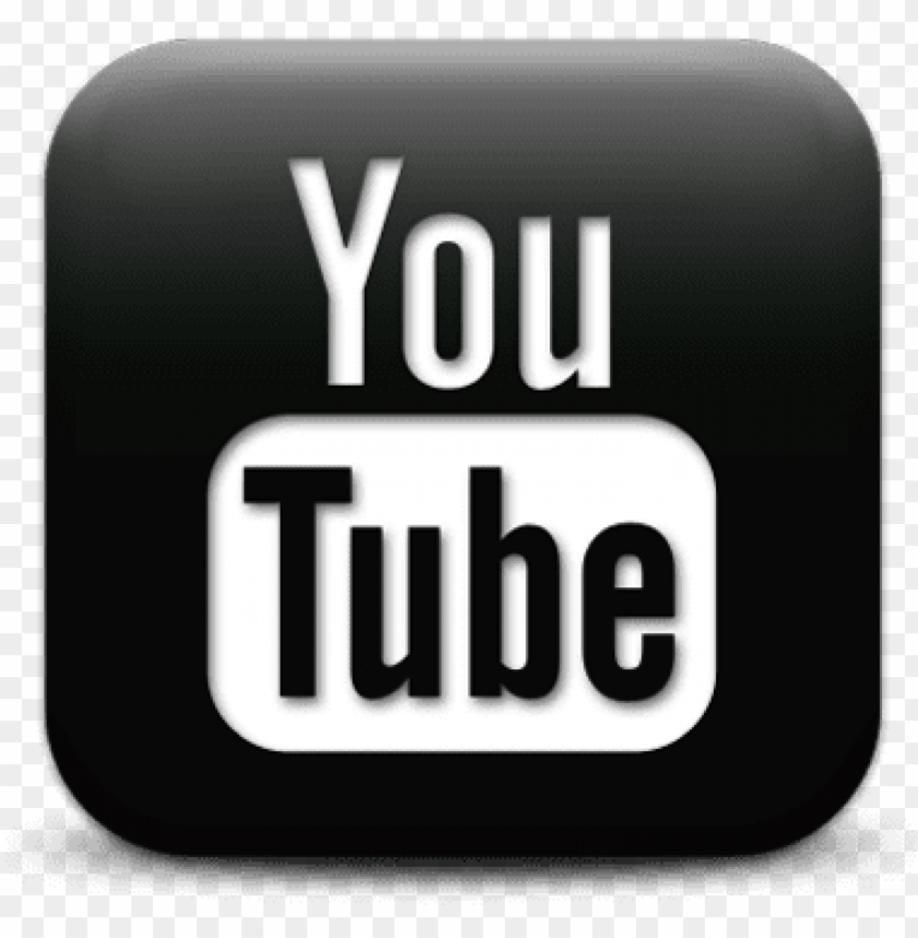 youtube logo black PNG image with transparent background | TOPpng