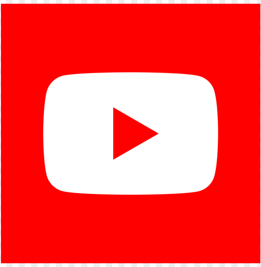 Youtube Logo White Square Social Media Icon On Red Background Toppng