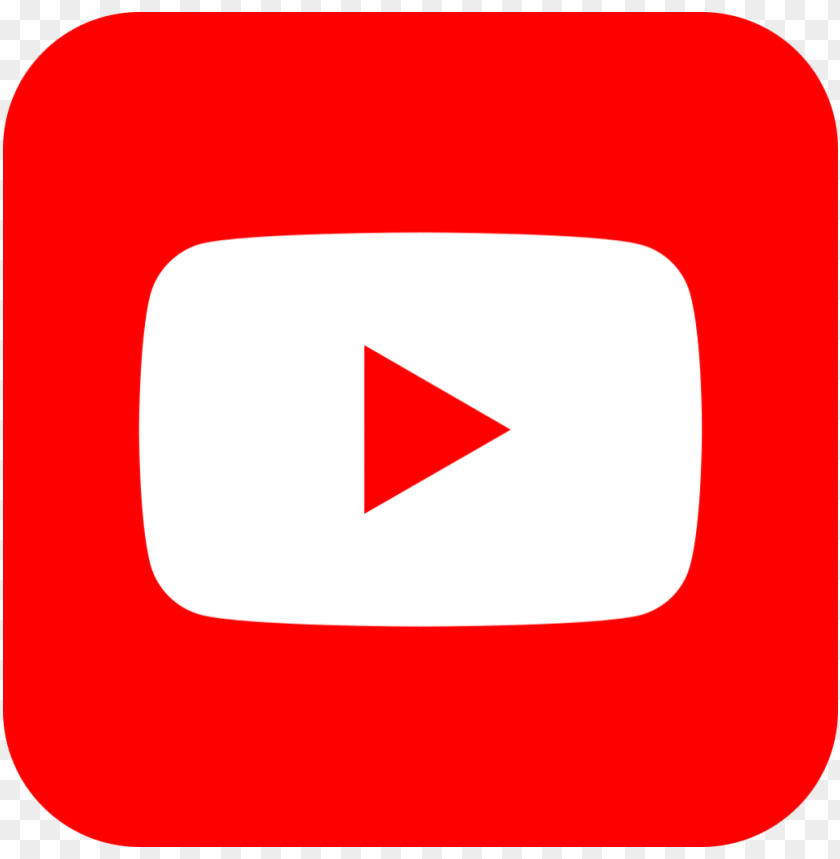 youtube white squircle social media icon on red background - Image ID 474253