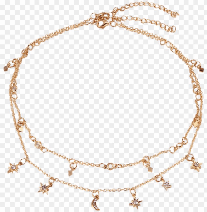 zaful moon star charm chain necklace set - necklace PNG image with transparent background@toppng.com