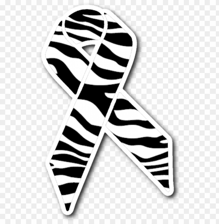 Zebra Ribbon For Rare Disease PNG Image With Transparent Background