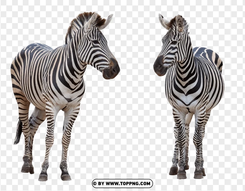 Zebra Family Standing Side By Side PNG Transparent Background