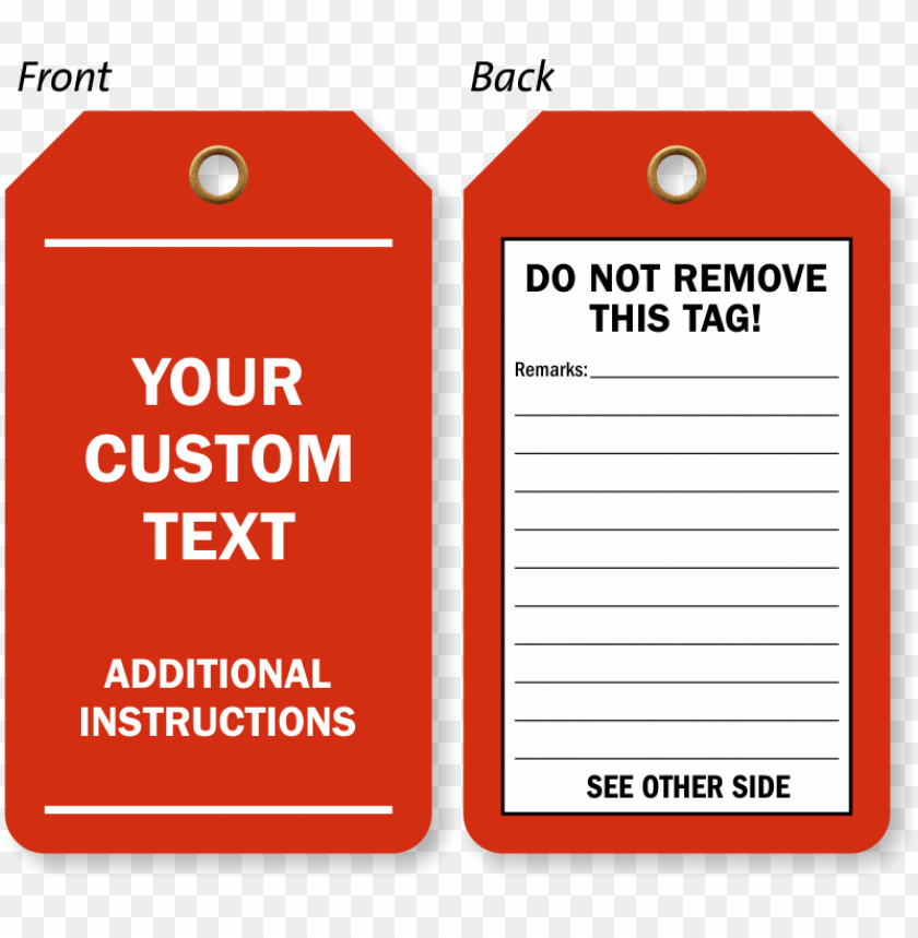 Zoom - Personalize - Unsafe Do Not Use Heavy Duty 15 Mil Thick Vinyl Tag PNG Transparent With Clear Background ID 443777