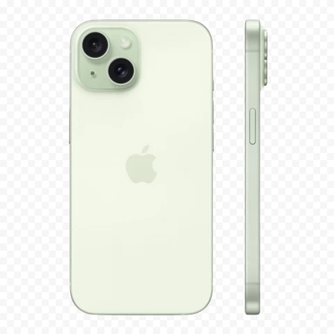 Apple iPhone 15 Plus Green Back and side view PNG