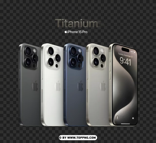 Titanium iPhone 15 Pro Series PNG