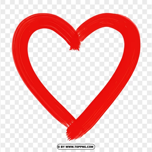 Glossy Big Heart Picture With 3D Shine PNG Transparent Background