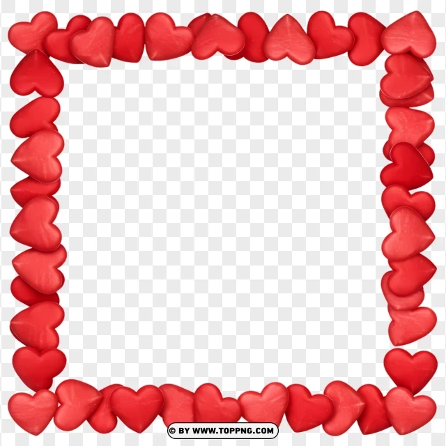 Heart Borders Clipart With Romantic Theme PNG Transparent Background