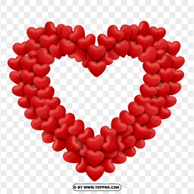 Free Heart Borders With 3D Effect PNG Transparent Background