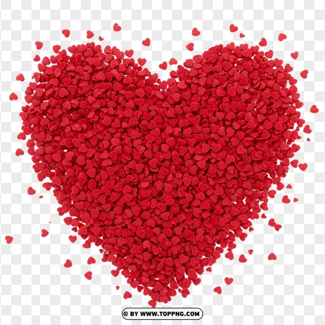 Heart Art Images With Petal-Like Texture PNG Transparent Background