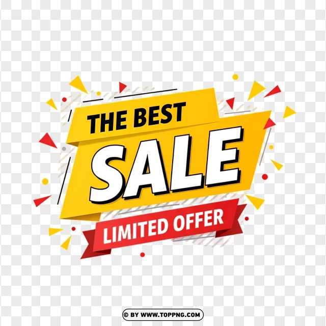 The Best Sale Tag With Promotional Discount PNG Transparent Background