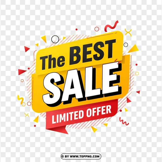 The Best Sale Sticker With Limited Offer PNG Transparent Background