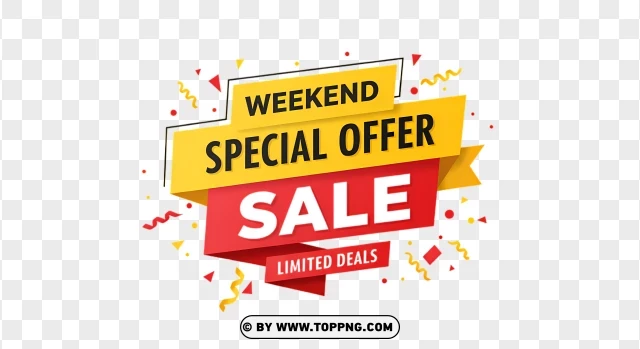 Weekend Special Offer Sale Label PNG Transparent Background