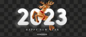 Download Png New Year, 2023, Christmas Deer - Free Transparent Png‏