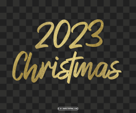 Gold 2023 Christmas Design Image Png