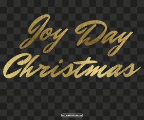 Gold Christmas Joy Day Design Image Png