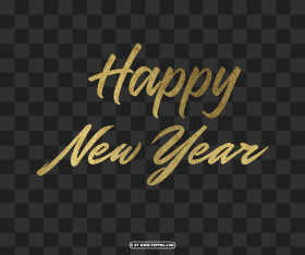 Gold Happy New Year Luxury Premium Design Png