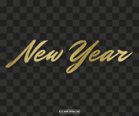 Gold New Year Luxury Premium Text Design Png
