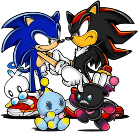 Img] - Super Sonic And Super Shadow, HD Png Download - 541x656