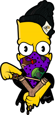 Bart Sticker - Bart Simpson Supreme Gucci - 2896x2896 PNG Download