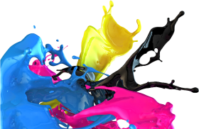Decorative Figure Color Cmyk Paint Splash Model Clipart - Cmyk Splash ...