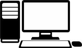 desktop computer vector