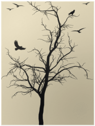 Dead Tree With Birds Tattoo PNG Image With Transparent Background
