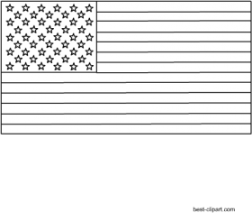 american flag clip art at clker - waving american flag vector black and ...