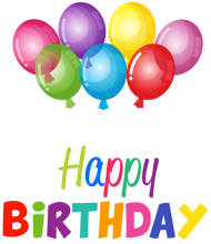 Download happy birthday with balloons transparent png - Free PNG Images ...