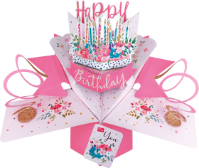 Happy Birthday Card. Beautiful Roses Bouquet Drawing On Pink Grunge  Background. Royalty Free SVG, Cliparts, Vectors, and Stock Illustration.  Image 80092266.
