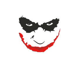 joker black smiling face silhouette sketch drawing PNG image with ...