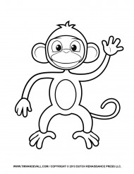 Monkey Coloring Clipart Background free PNG | TOPpng
