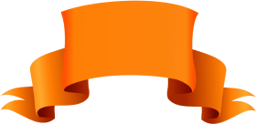 orange ribbon banner PNG image with transparent background | TOPpng