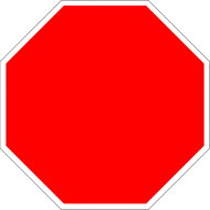 Blank Red Octagonal Traffic Sign | TOPpng