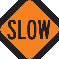 slow down sign PNG image with transparent background | TOPpng