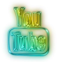 HD Blue Neon Aesthetic Youtube YT Play Icon PNG | Citypng